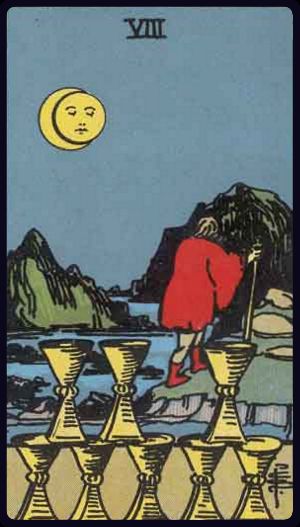 Tarotkarte Acht der Kelche