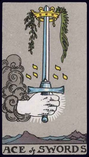 Tarotkarte As der Schwerter