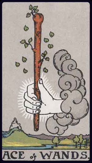 Tarotkarte As der Stäbe