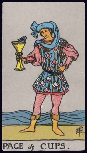 Tarotkarte Bube der Kelche