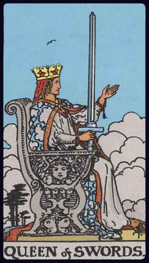 Tarotkarte Königin der Schwerter