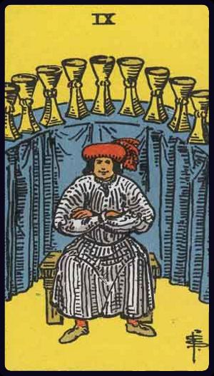 Tarotkarte Neun der Kelche