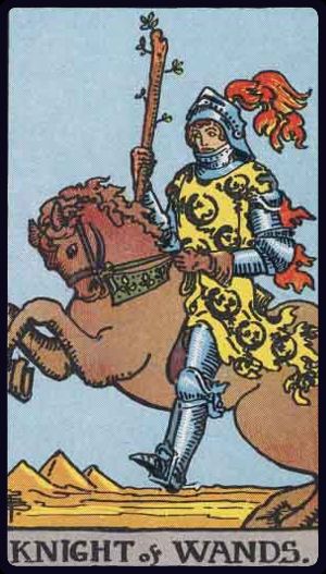 Tarotkarte Ritter der Stäbe